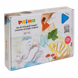 Zsírkréta PRIMO háromszögletű 8 darabos + 6 db sablonnal