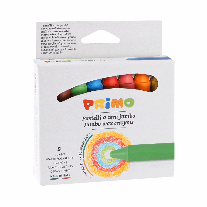 Zsírktréta PRIMO jumbo kerek hegyezett 8 darabos