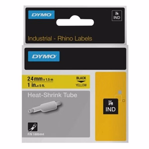 Zsugorcső DYMO 24mm x 1,5m sárga alapon fekete írásszín