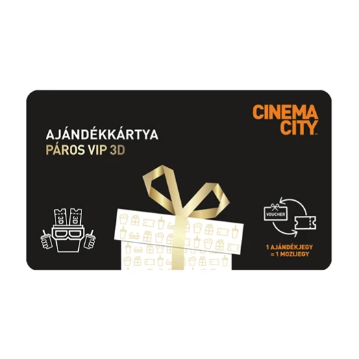 Ajándék Páros VIP 3D mozi jegy