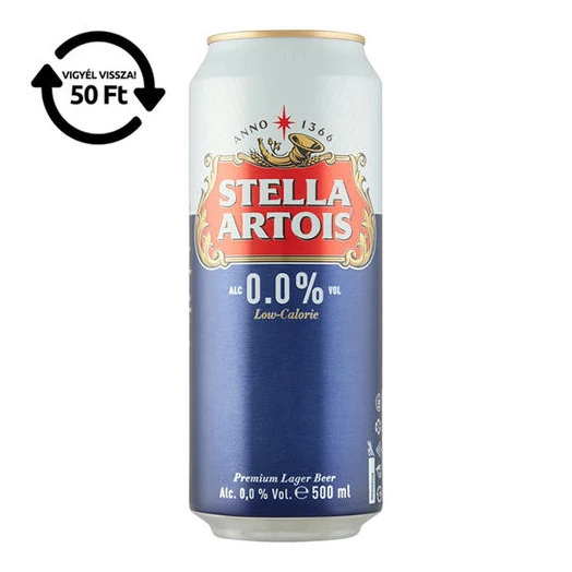 Alkoholmentes sör STELLA ARTOIS 0,0% 500 ml DRS