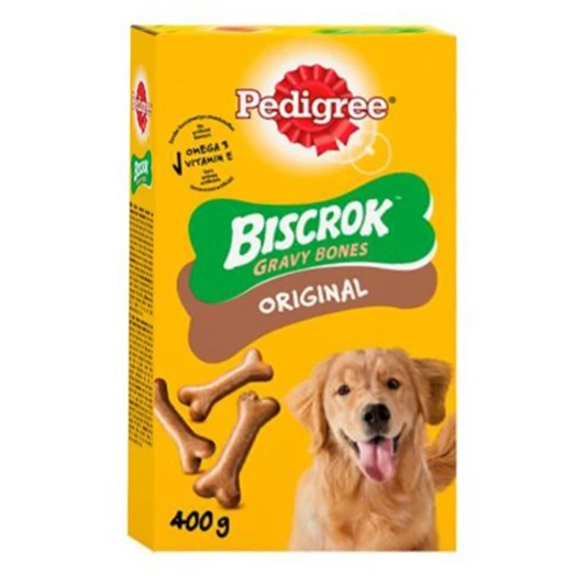 Állateledel jutalomfalat PEDIGREE Biscrok kutyáknak marha 400 g