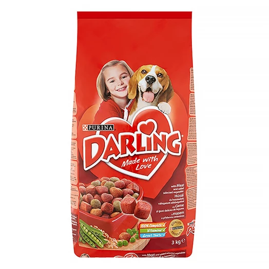 Állateledel száraz PURINA Darling kutyáknak hússal és zöldséggel 3 kg