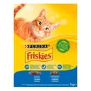 Állateledel száraz PURINA Friskies macskáknak lazaccal és zöldséggel 1 kg