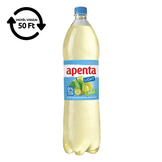 Ásványvíz szénsavas APENTA szőlő light 1,5L DRS