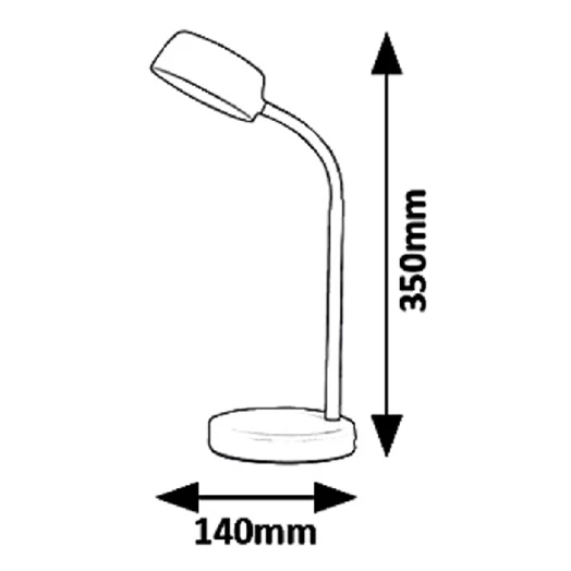 Asztali lámpa RÁBALUX Berry LED 4,5W fém fehér