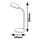 Asztali lámpa RÁBALUX Berry LED 4,5W fém rózsaszín