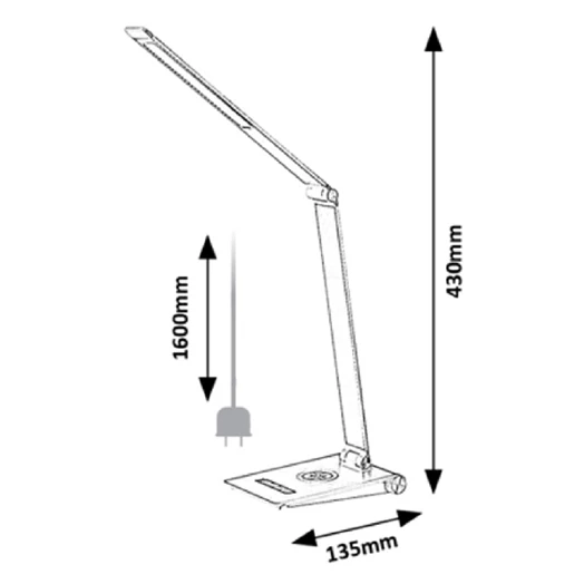 Asztali lámpa RÁBALUX Nilfgard LED 13W aluminium ezüst