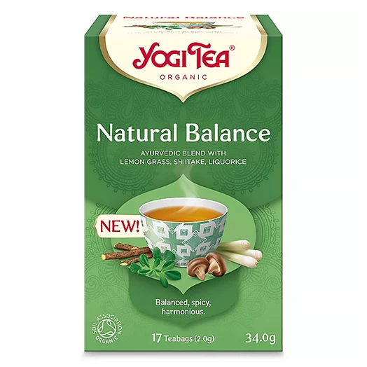 Bio tea YOGI TEA Természetes egyensúly shiitake gombával 17 filter/doboz