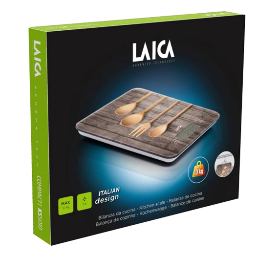 Digitális konyhai mérleg LAICA "fakanál" 10 kg / 1 g