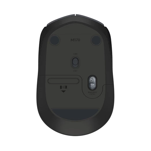 Egér vezeték nélküli LOGITECH M170 2,4 Ghz 1000 DPI szürke