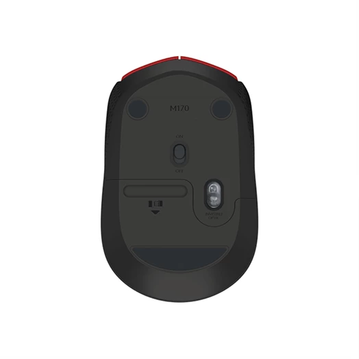 Egér vezeték nélküli LOGITECH M171 2,4 Ghz 1000 DPI piros