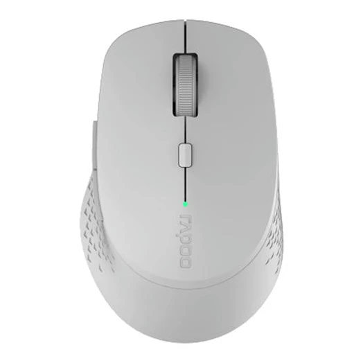 Egér vezeték nélküli RAPOO M300 bluetooth 2,4 GHz 6 gombos világosszürke