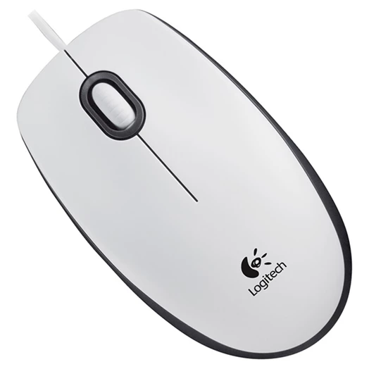 Egér vezetékes LOGITECH M100 USB 1000 DPI fehér