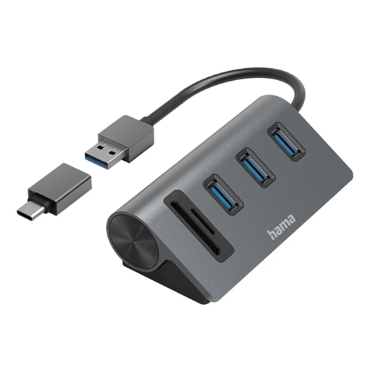 Elosztó HUB HAMA USB 3.2 + 3xUSB/USB-C/SD