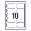 Etikett AVERY T3002-10 90x50 mm függő címke fólia vágott sarok 100 címke/csomag