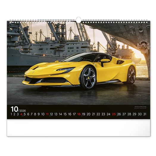 Falinaptár REALSYSTEM 480x330mm fekvő Cars 2026.