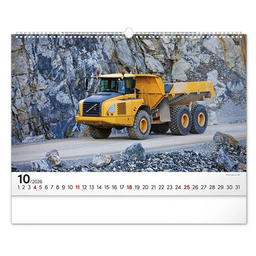 Falinaptár REALSYSTEM 480x330mm fekvő Heavy machines 2026.