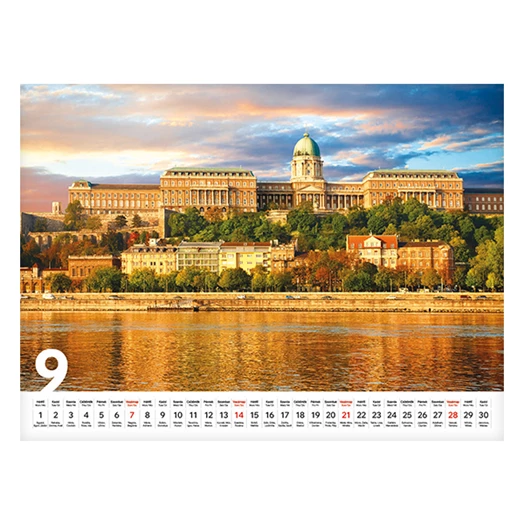 Falinaptár TOPTIMER T093 420x310mm fekvő Budapest 2025.