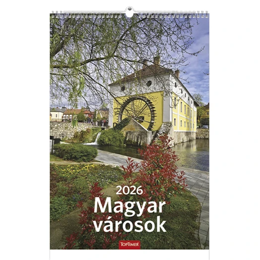 Falinaptár TOPTIMER T094 220x330mm álló Magyar városok 2026.