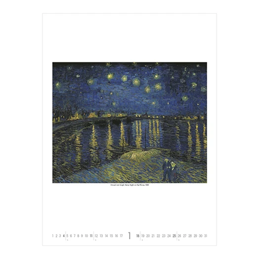 Falinaptár TOPTIMER T096 420x560mm álló Vincent Van Gogh 2026.