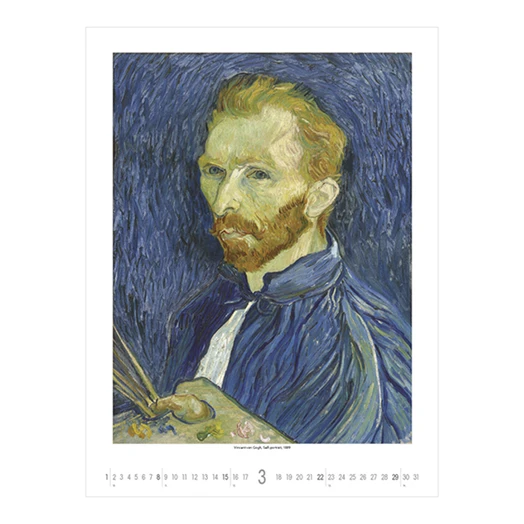 Falinaptár TOPTIMER T096 420x560mm álló Vincent Van Gogh 2026.