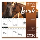 Falinaptár mágneses LIZZY CARD 220x220mm 2 hetes Lovak 2026.