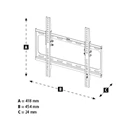 Falitartó HAMA dönthető 81-165 cm 32"-65" fekete