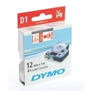 Feliratozó szalag DYMO D1 12mm x 7m átlátszó alapon piros írásszín