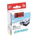 Feliratozó szalag DYMO D1 24mm x 7m piros alapon fekete írásszín