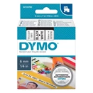 Feliratozó szalag DYMO D1 6mm x 7m fehér alapon fekete írásszín