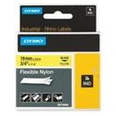 Feliratozó szalag DYMO ID1 19mm x 5,5m nylon sárga alapon fekete írásszín