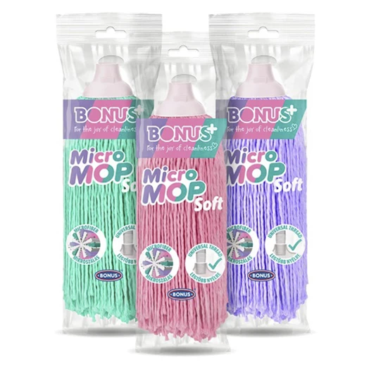 Felmosó pótfej BONUS Soft csavaros pasztell színek 175 g