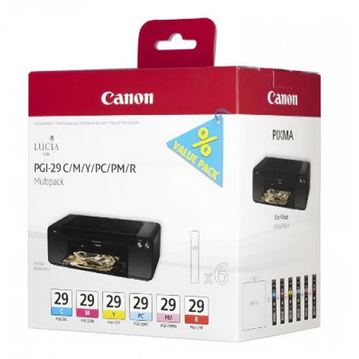 Festékpatron CANON PGI-29 Multipack (CMY/PC/PM/R) 216ml