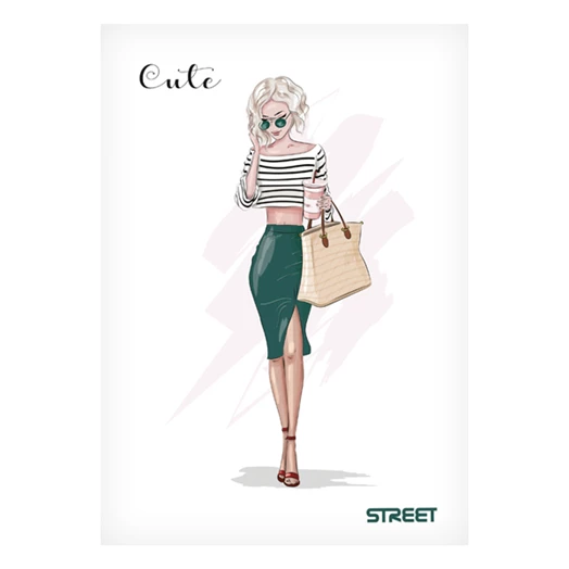 Füzet STREET Cute A/5 54 lapos vonalas