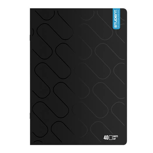 Füzet sima ICO Student Black Prémium A/4 40 lapos