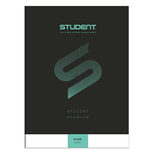 Füzet sima ICO Student Black Prémium A/4 80 lapos