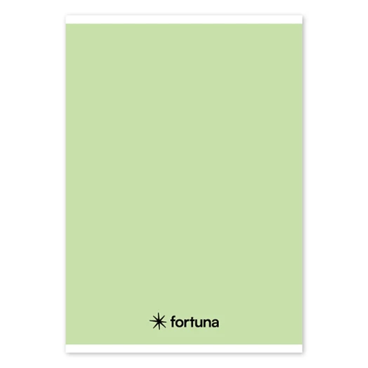 Füzet vonalas FORTUNA Monocolor A/5 32 lapos pasztell zöld