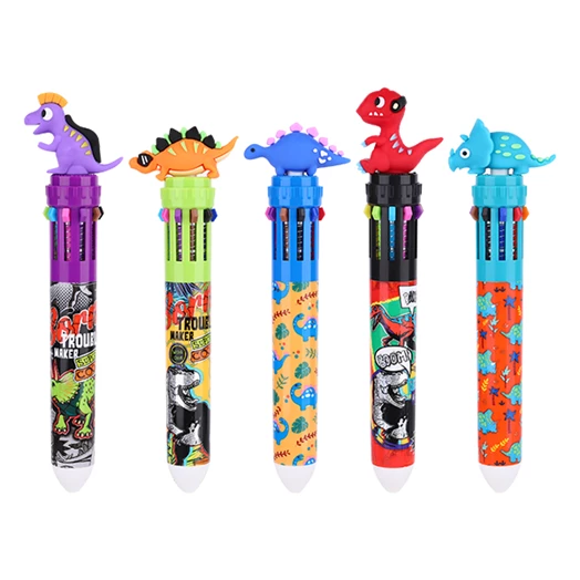 Golyóstoll NEBULO 0,7 mm 10 színű Baby dino