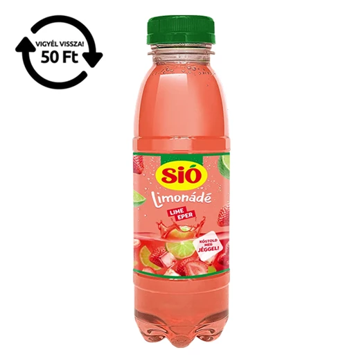 Gyümölcslé SIÓ Limonádé lime-eper 0,4L DRS