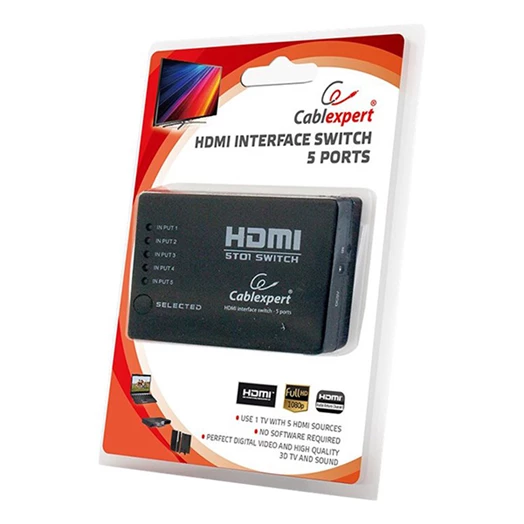 HDMI switch GEMBIRD DSW-HDMI-53 Gembird HDMI interface switch 5 port