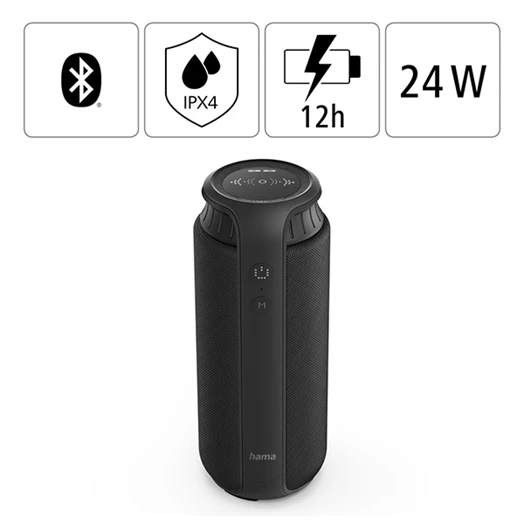 Hangszóró HAMA Pipe 2.0 Bluetooth 24W fekete