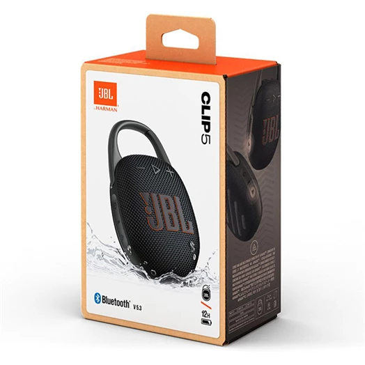 Hangszóró JBL Clip5 Bluetooth vízálló fekete