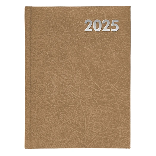 Határidőnapló ALISCA A/5 napi fehér lapos barna 2026.