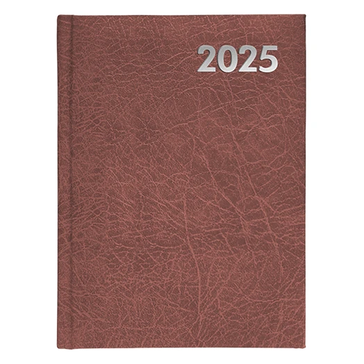 Határidőnapló ALISCA B/5 napi fehér lapos bordó 2026.