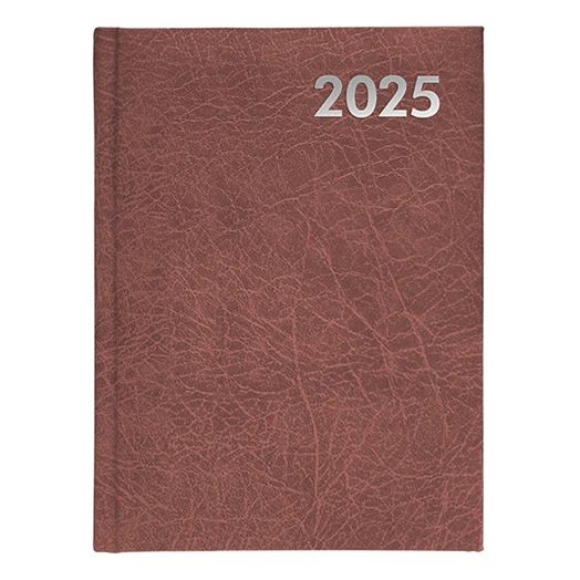 Határidőnapló ALISCA B/6 napi fehér lapos bordó 2026.