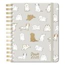 Határidőnapló PLANALL Midi B/6 heti spirálos keményfedelű gumis doggo 2026.