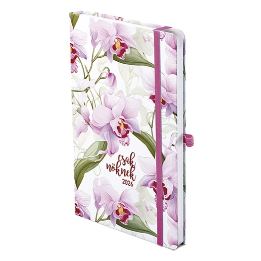 Határidőnapló TOPTIMER "Csak nőknek" N018 A/5 heti fehér lapos Orchidea 2026.