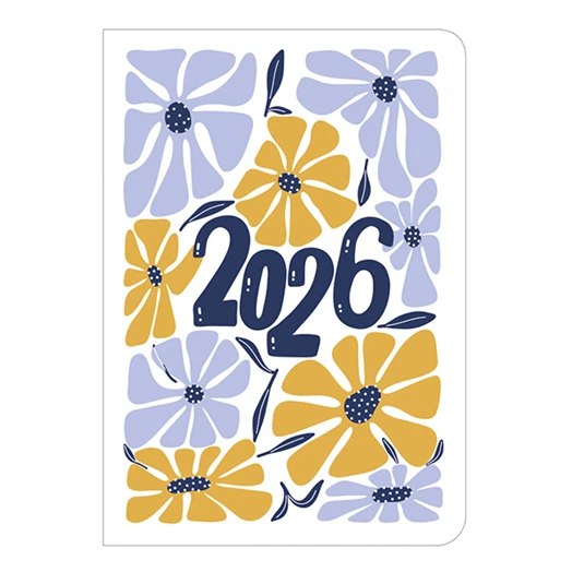 Határidőnapló TOPTIMER Joy Flexi F012 B/6 heti fehér lapos Retro bloom 2026.