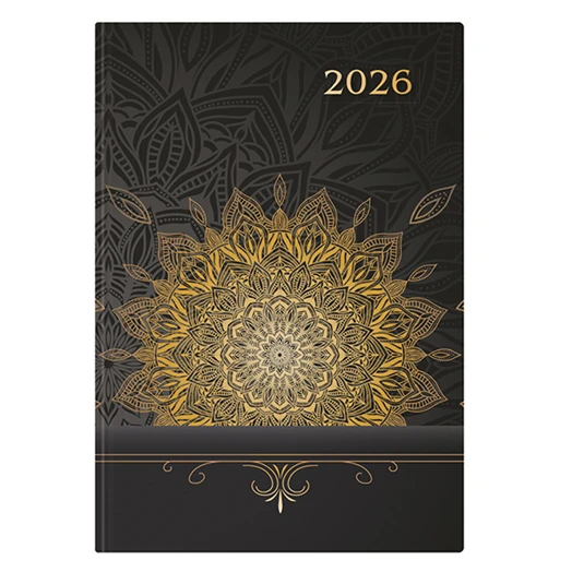 Határidőnapló TOPTIMER Joy J021 A/5 napi fehér lapos Mandala metál 2026.